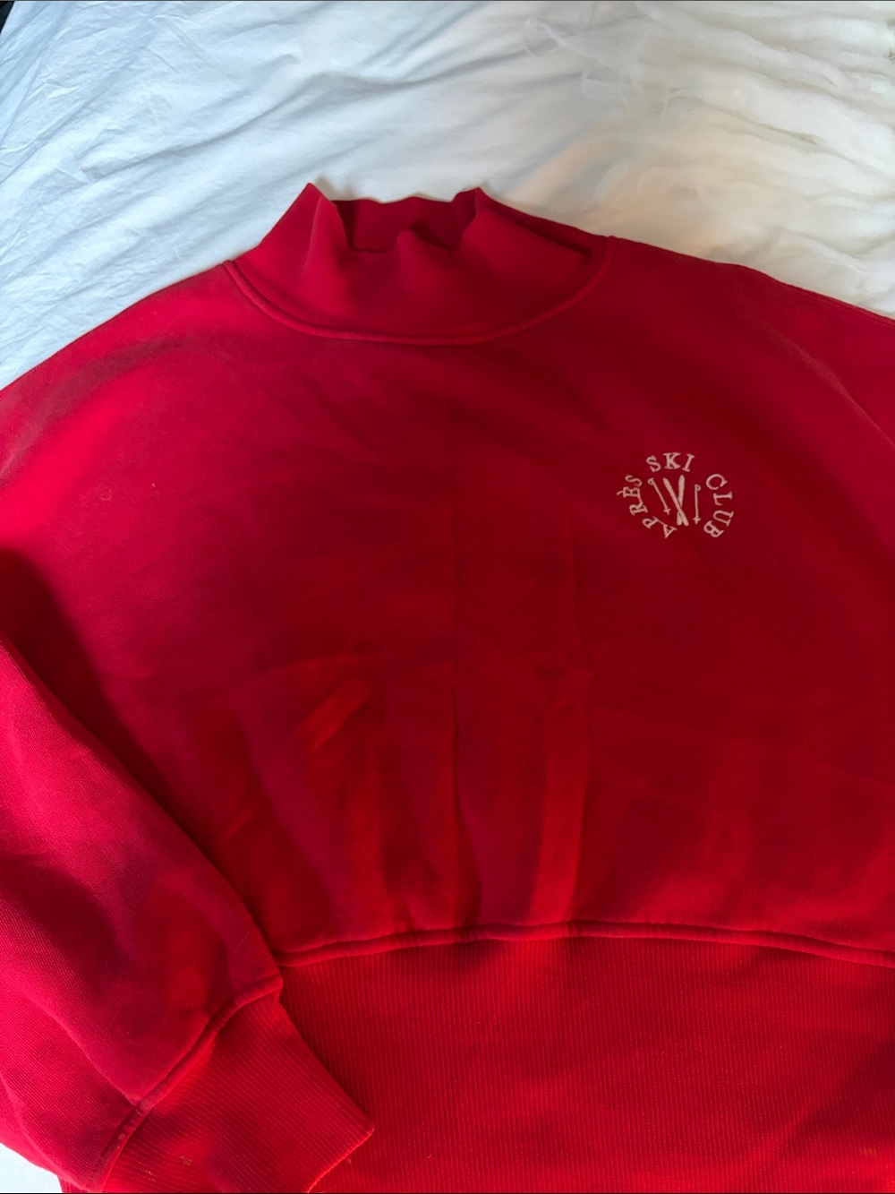 Red Ski Club Mock neck Sweatshirt- Wild Fable